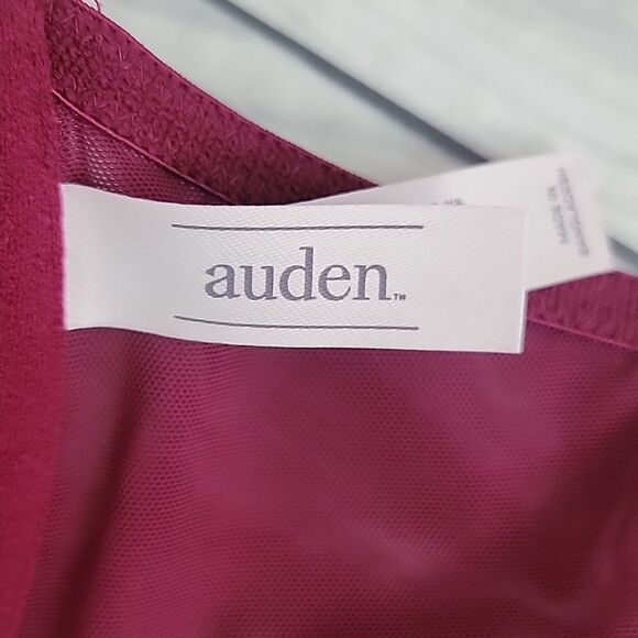 Auden racerback underwire bra with front closure - burgundy red Size 36D - Picture 6 of 9